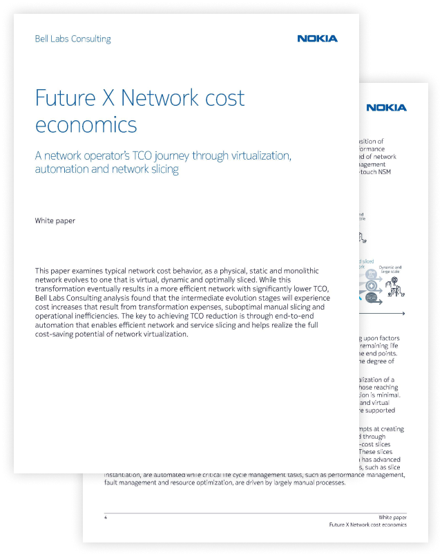 Future X Network cost economics Nokia Bell Labs